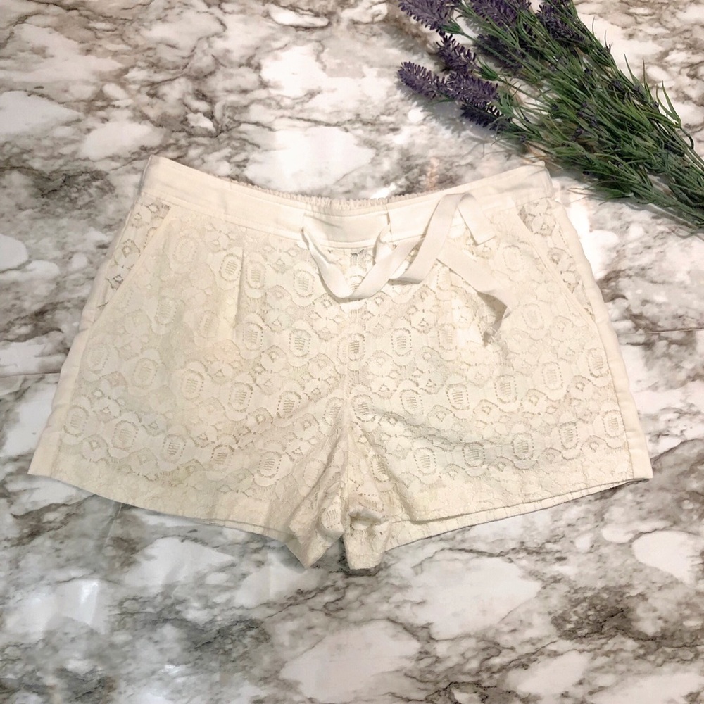 Loft | White Lace Shorts